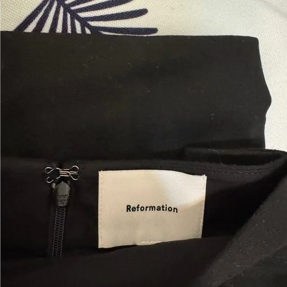 Reformation Lydia Skirt Black Wool
